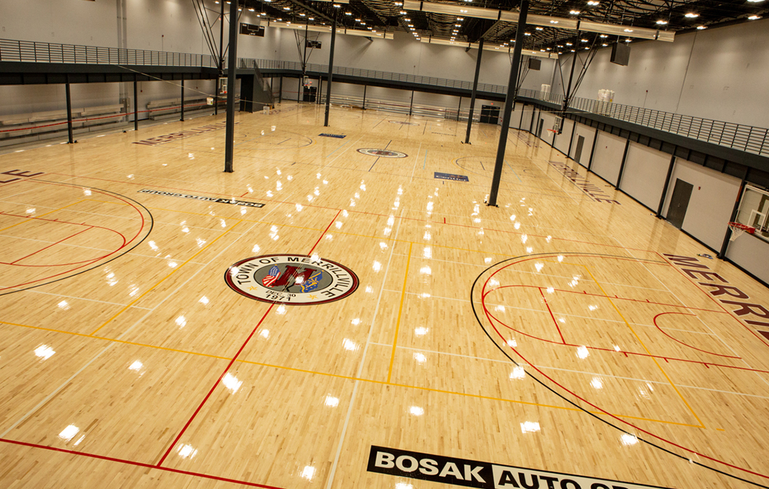 Basketball gym at the Dean and Barbara White Community Center