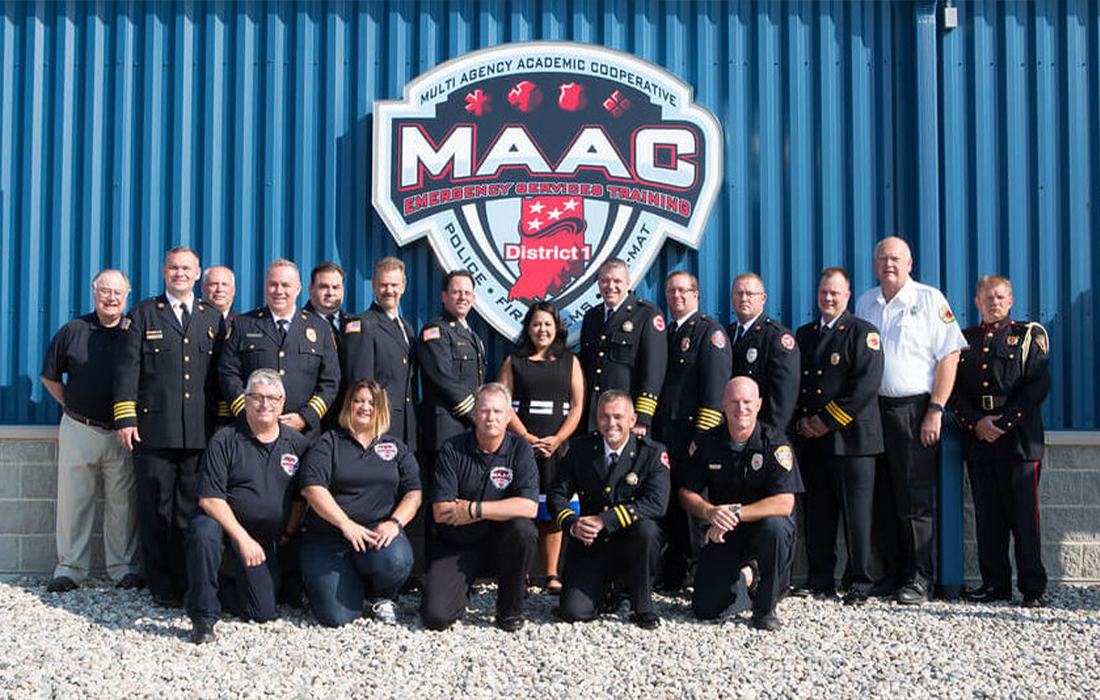 A crew of men and women at the MAAC training campus